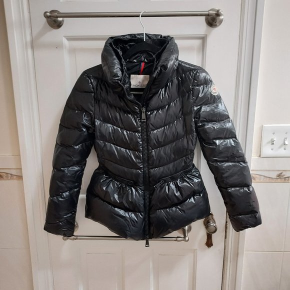 Moncler Black Shiny Miriel Puffer Coat 